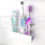 Держатель Rexant для хранения зубных щеток и аксессуаров для ванны, белый, фото 1