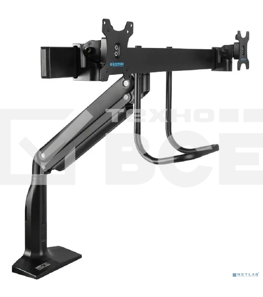 Кронштейн Kromax OFFICE-20 черный, 1 шт/уп. Кр. алюм. настол. для мон. 17'-35', max 2x10 кг, 6 ст св., нак. +45°-22°, пов. ±32°, max VESA 100x100 мм.