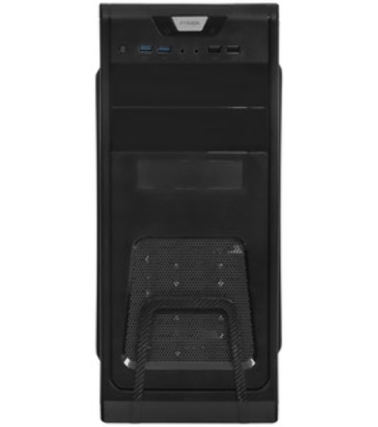 Компьютерный корпус Miditower ExeGate CP-603-UNS350 (ATX, БП UNS350 с вент. 12см, 2хUSB, аудио, черный)