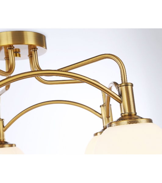 Светильник Ambrella light TR3212/5 GD/FR золото/белый матовый  E27*5 max 40W D560*302