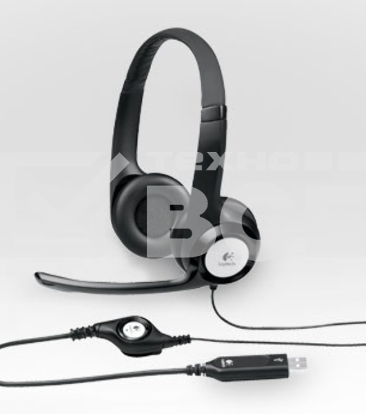 Гарнитура Logitech Headset Logitech H390 USB черный
