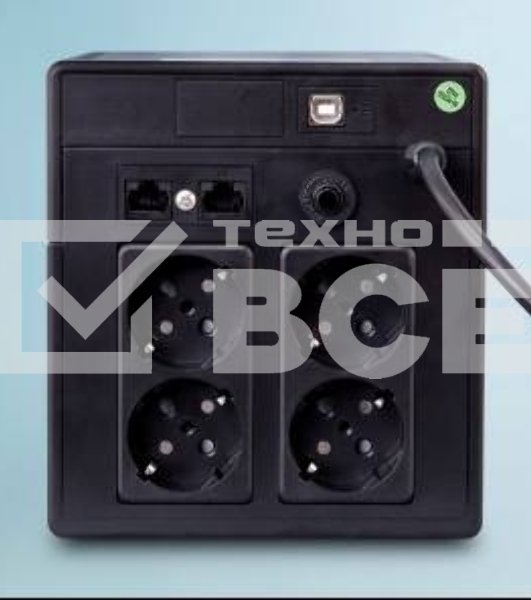 Источник бесперебойного питания PowerMan Smart Sine 1000 black (Pure Sine Wave/LCD Display/USB/Software/RJ11/45)