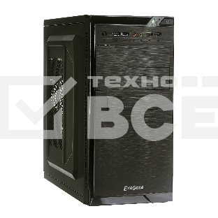 Компьютерный корпус Minitower Exegate EX272748RUS QA-412U Black, mATX, <XP600, Black, 120mm>, 2*USB+2*USB3.0, Audio