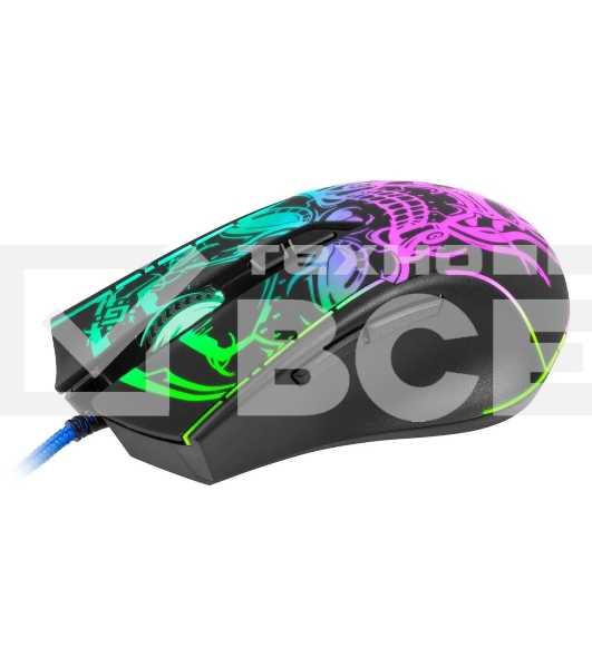 Мышь проводная Defender Bulletstorm GM-928 черный, 7200 dpi, USB, кнопки - 7