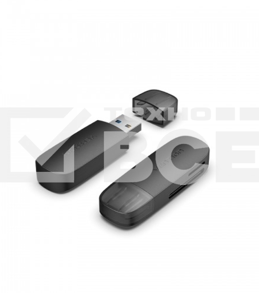 Картридер Vention USB 3.0 (SD+TF) Черный