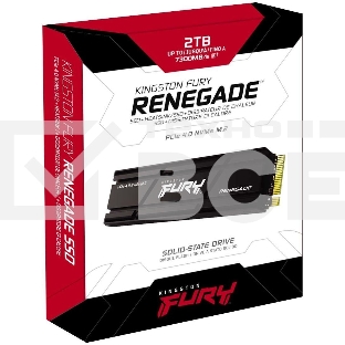Накопитель SSD Kingston Fury Renegade, 2Tb, PCIe 4.0 x4, M.2 2280, NVMe, R/W 7300/7000