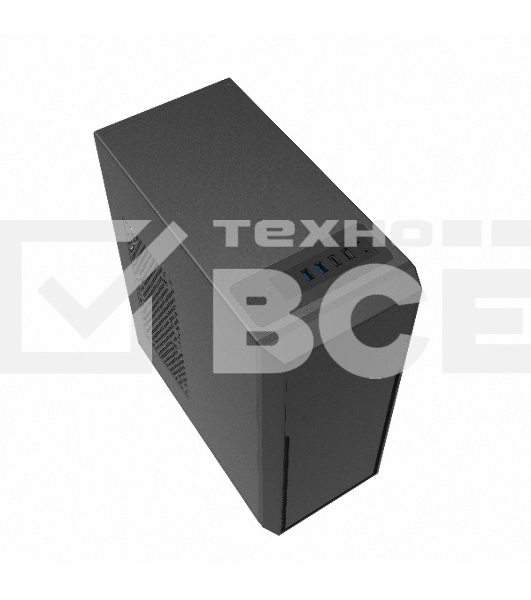 Компьютерный корпус c блоком питания 450 Ватт/ Case Foxline FL-302-FZ450-U32 ATX case, black, w/PSU 450W 8cm, w/2xUSB2.0+2xUSB3.0, w/pwr cord, w/o FAN