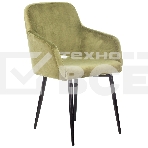 Кресло компьютерное Бюрократ CH-380F фисташковый Italia 12 на ножках металл черный, фото6