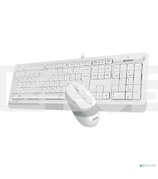 Клавиатура + мышь A4Tech Fstyler F1010 клав:белый/серый мышь:белый/серый USB Multimedia