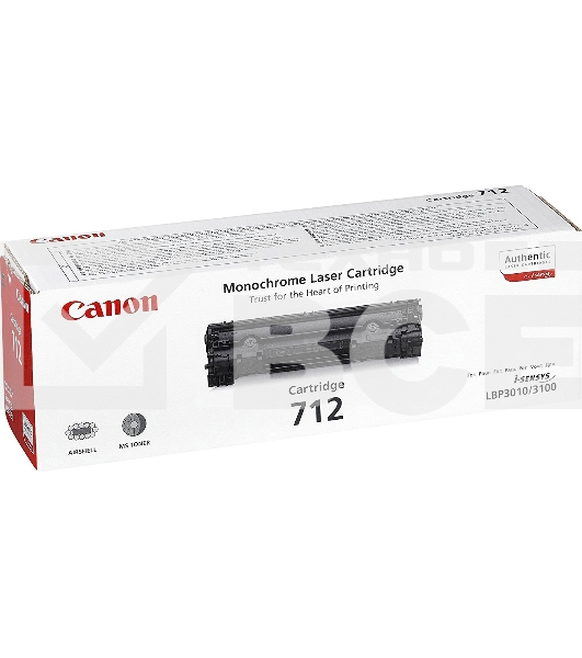 Картридж лазерный Canon Cartridge 712 (1870B002/1870A002) черный (1500 стр.) для Canon LBP-3010/3100