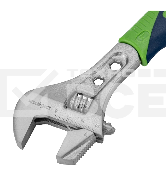 Ключ разводной, 200мм, переставная губка, 2-х комп.рукоятка Сибртех