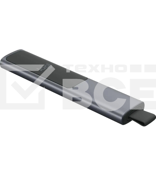 Презентер Logitech Spotlight Slate (серый, Bluetooth/2.4 GHz, перезаряжаемая литий-полимерная батарея 85мА·ч, 3D-акселерометр, гироскоп, кабель для зарядки, чехол) (арт. 910-004867, M/N: R-R0011/C-U0016)