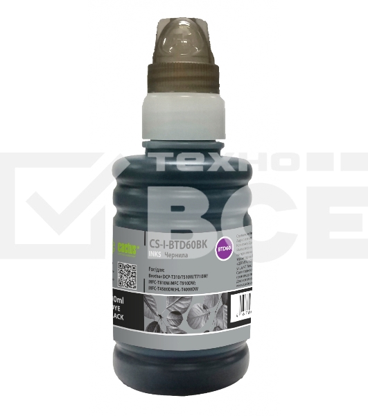 Чернила Cactus CS-I-BTD60BK черный100мл для Brother DCP-T310/510/710/810