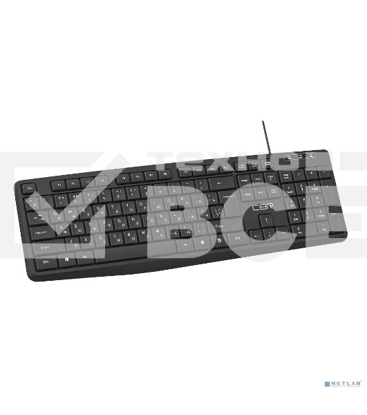Клавиатура проводная CBR KB 115 USB, 104 кл., офисн., 1,8 м, резиновые ножки