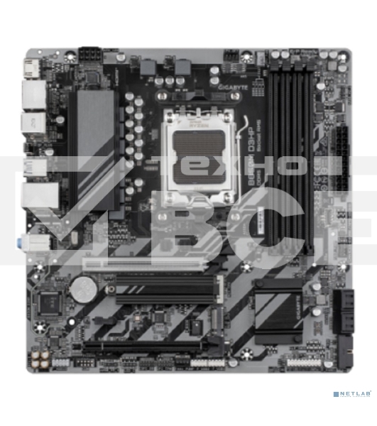 Материнская плата Gigabyte B850M D3HP, AM5, AMD B850, 4xDDR5, 4xSATA, 2xM.2, 1xPCIe 5.0 x16, 1xPCIe 3.0 x4, 1xHDMI, 2xDP, 1x 1Gb LAN, 3xUSB-A 3.2 Gen 1, 2xUSB-A 2.0, 1xUSB-C 3.2 Gen 1, 3x3.5 мм, 7.1, mATX