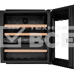 Винный шкаф Kuppersberg RBW 66, встраиваемый, High-Tech, объем 85 л, вместимость 36 бутылок, диапазон температуры 5-22 градусов, сенсорное открытие двери, 3 полки из бука, LCD дисплей, уровень шума 39 дБ, черный, фото7