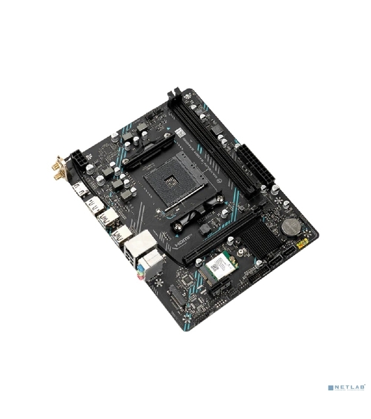 Материнская плата Maxsun B450M GAMING WIFI, AM4, AMD B450, 2xDDR4 (до 64 ГБ), 2xSATA, 1xM.2 (PCIe 3.0 x4), 1xPCIe 3.0 x16, 1xPCIe 3.0 x1, 1xHDMI, 1xDP, 1x1Gb LAN, Wi-Fi 5, Bluetooth 4.2, 4xUSB-A 5Gbps, 2xUSB-A 2.0, 3x3.5 мм, 7.1, mATX