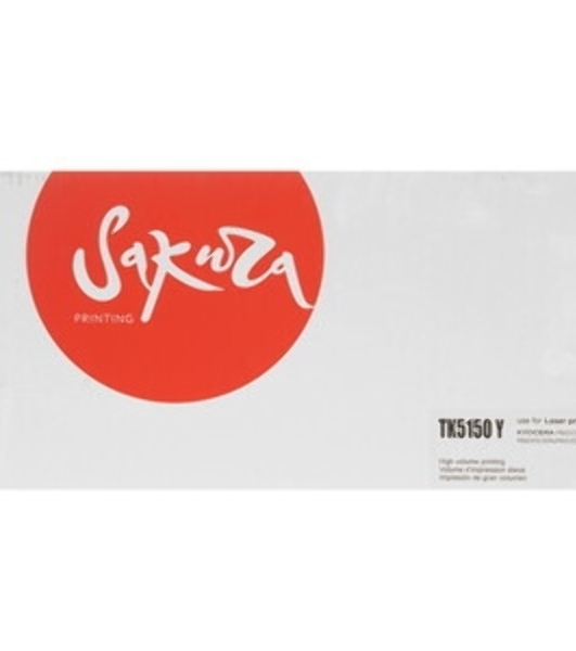 Картридж Sakura TK5150Y для Kyocera Mita ECOSYS P6035cdn/M6035cidn/M6535cidn, желтый, 10 000 к.