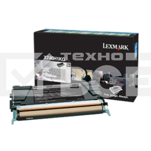 Картридж лазерный LEXMARK черный для Lexmark X746de\nLexmark X748de\nLexmark X748dte 12к