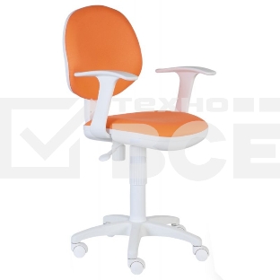 Кресло Бюрократ CH-W356AXSN/15-75 оранжевый 15-75 колеса белый/оранжевый (пластик белый)