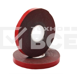 Скотч двухсторонний Rexant 9 ммх5 м красн. на сер. основе