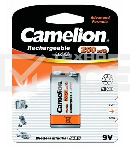 Аккумулятор Camelion 9V-250mAh Ni-Mh BL-1 аккум-р,9В 5014
