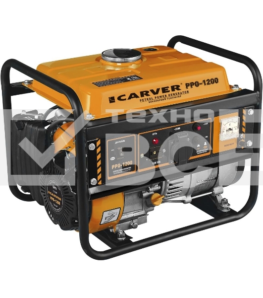 Электрогенератор бензиновый Carver PPG-1200, 1.05 кВт, 65 дБ, 24 кг
