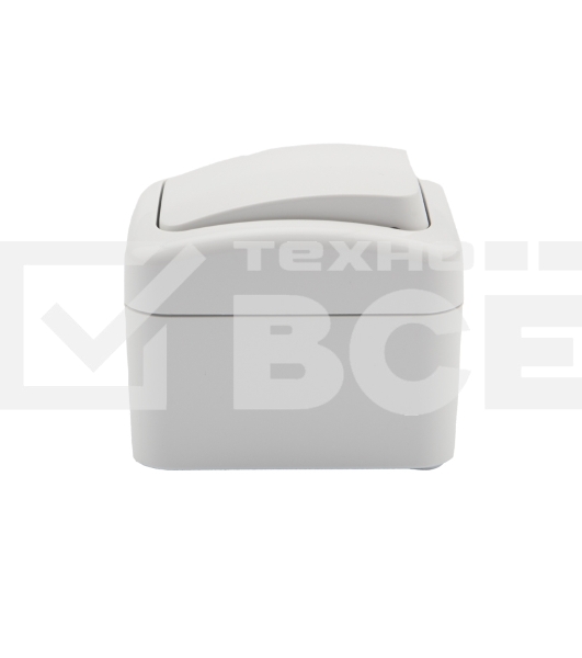 Переключатель проходной KRANZ Mini OG открытой установки, IP54 белый