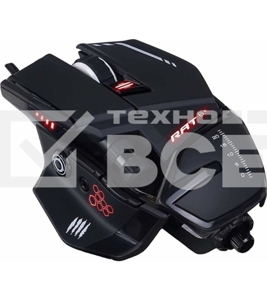 Мышь проводная Mad Catz R.A.T. 6+ черный, 12000 dpi, USB, кнопки - 11