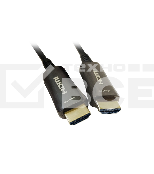 Кабель аудио-видео Digma HDMI 2.0 AOC HDMI (m)/HDMI (m) 30м. позолоченные контакты черный
