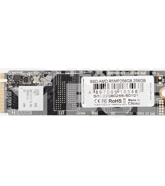 Накопитель SSD AMD Radeon R5 MP256G8, 256Gb, M.2 2280, PCIe 3.0 x4, NVMe, R/W 1780/785