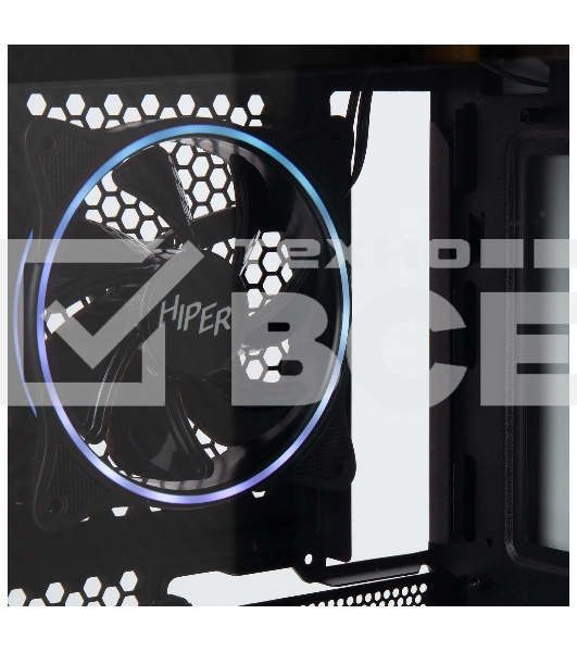 Компьютерный корпус Hiper PW81 белый без БП ATX 3x120мм 2xUSB2.0 2xUSB3.0 audio bott PSU