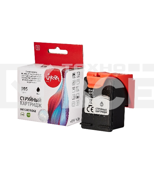 Картридж струйный Sakura 3YM61AE (№305 Black) для HP, черный, 10,6 мл., 240 к.