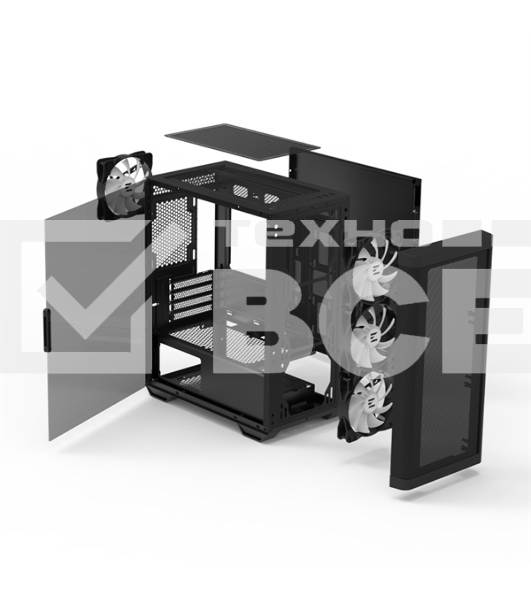Компьютерный корпус ZALMAN M4, MATX, BLACK, WINDOW, 1xCombo (3.5'' or 2.5''), 1x3.5