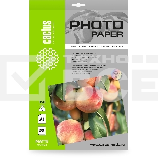 Фотобумага Cactus CS-MA315050 A3/150г/м2/50л./белый матовое для струйной печати