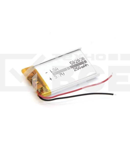 Аккумулятор Li-Pol (батарея) 5x20x30мм 2pin 3.7V/250mAh