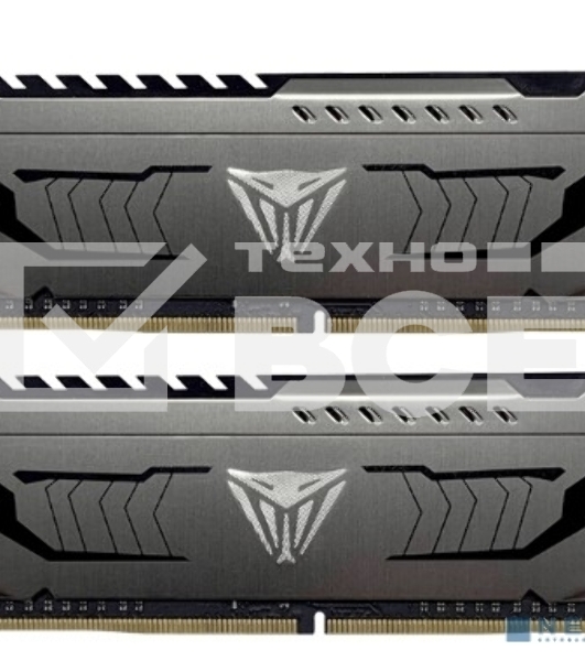 Оперативная память Patriot Viper Steel, DDR4, 8GB (2x4GB), 3200MHz, CL16, DIMM, с радиатором, черный