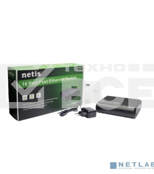 Коммутатор Netis ST3116P неуправляемый настольный 16x10/100