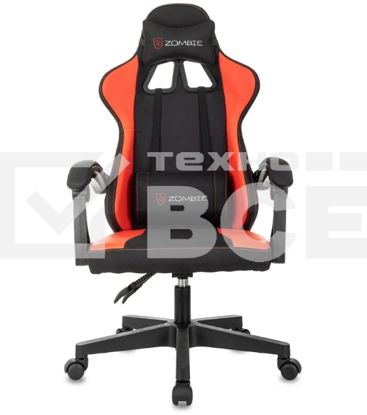 Кресло игровое Zombie Rudger черный/красный