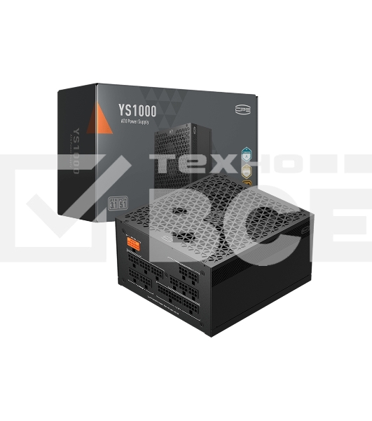 Блок питания  PCCooler P5-YS1000-G1F, 1000Вт, 80 PLUS  Gold, 135мм, модульный, черный