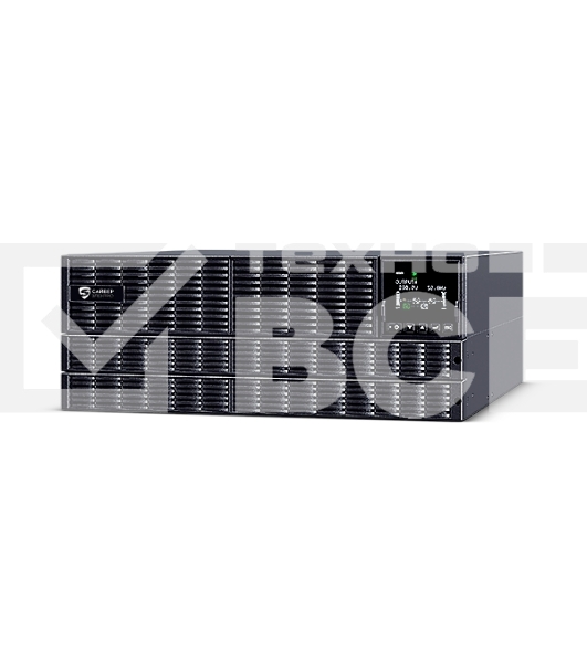 Источник бесперебойного питания UPS Сайбер Электро ЭКСПЕРТ-II-6000Р Онлайн, Стойка/Напольный 6000ВА/6000Вт. USB/RS-232/SNMP Slot/EPO/Relay/ByPass (4 IEC С13);(4) C19; Клеммная колодка (1) (12В/7А·ч. х 16) 4U