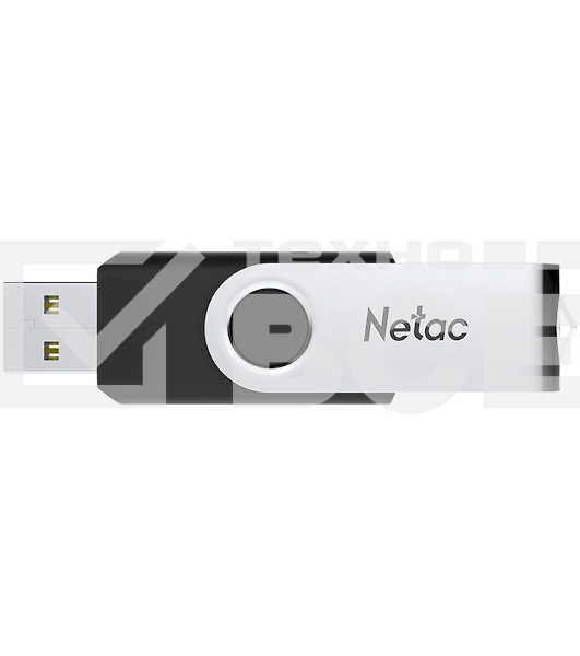 Флешка USB Netac U505, 4Gb, USB 2.0, черный/серебристый, NT03U505N-004G-20BK
