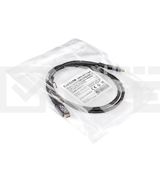 Кабель для зарядки ExeGate EX-CCP-USB4.0-CMCM-QC-1.0 (USB4.0 USB Type-Cm/Cm, 40Gbit/s, 5A, 240W, PD3.1/QC4.0, 1м)