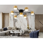 Потолочный светильник Ambrella light FL51726/7 BK/GD черный/золото GX53/7 max 12W 645*135, фото4