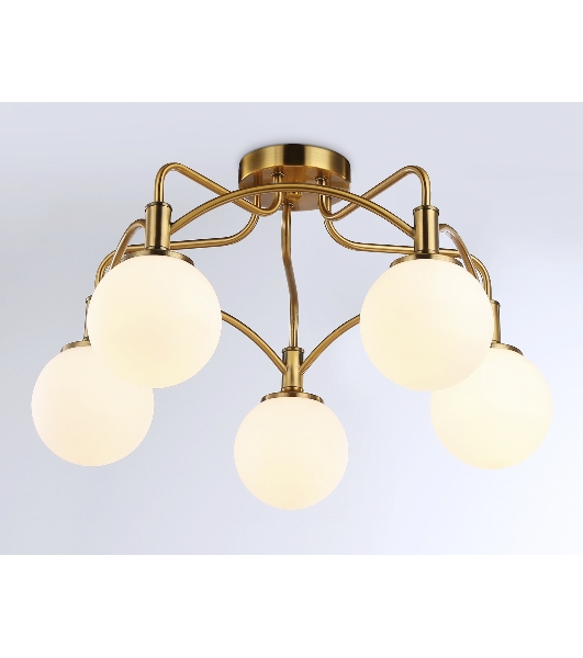 Светильник Ambrella light TR3212/5 GD/FR золото/белый матовый  E27*5 max 40W D560*302
