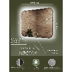 Зеркало Bau Black Rand 100х70, с LED фоновой подсветкой, бесконтактным сенсором, черной окантовкой, фото7