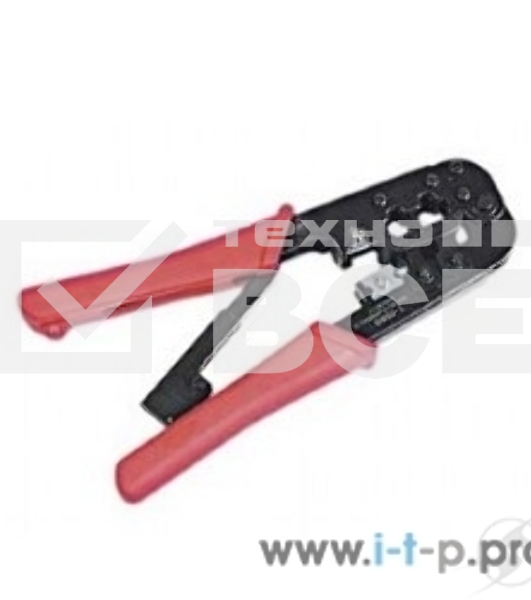 Монтажный инcтрумент Gembird T-568R Универсальные клещи для обжима и разделки кабеля RJ-11 (6p4c/6p2c), RJ-12 (6p6c), RJ-45 (8p8c) с фиксатором