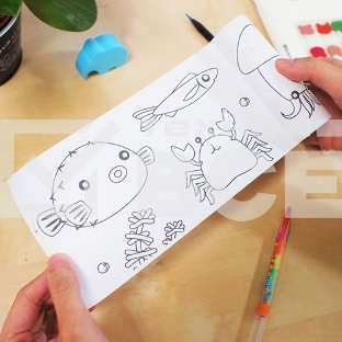Ролик самоклеящийся для раскрашивания Stick`n 29007 1цв.в упак. море