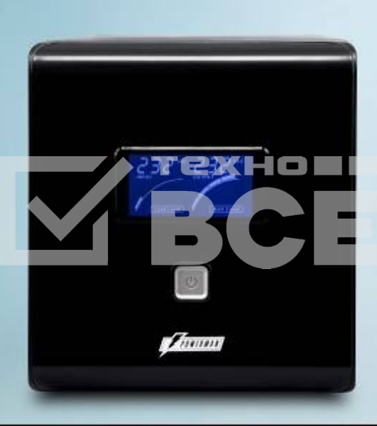 Источник бесперебойного питания PowerMan Smart Sine 1000 black (Pure Sine Wave/LCD Display/USB/Software/RJ11/45)