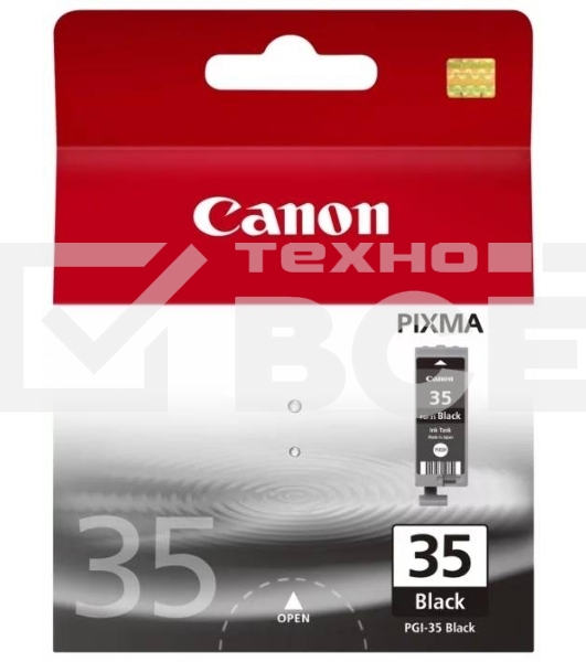 Картридж струйный Canon PGI-35Bk (1509B001) черный (9.30 мл, 200 стр.) для Canon PIXMA iP100, iP110